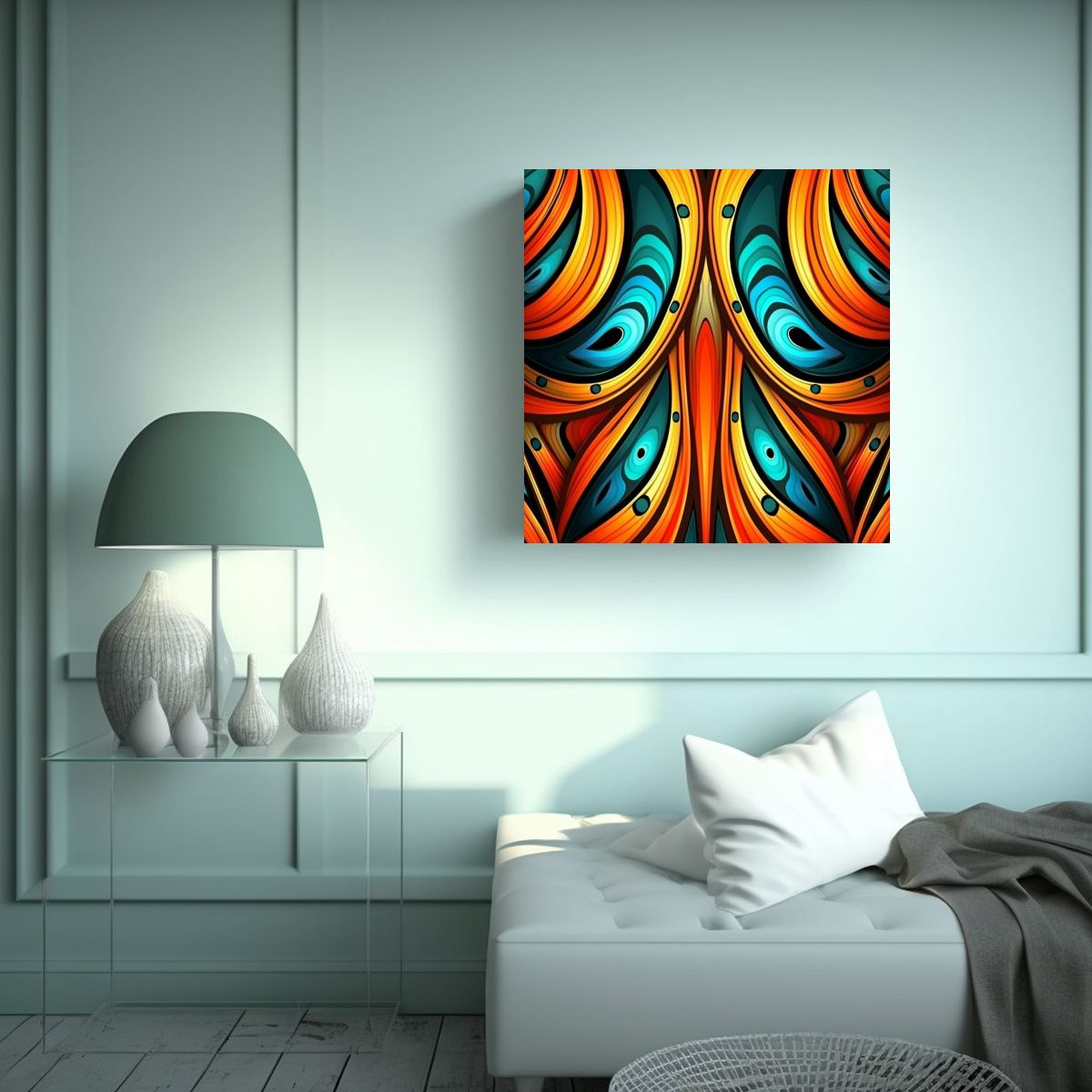 GENERICO - Lienzo De Tela Movimiento Impacto Visual 70x70 Cm