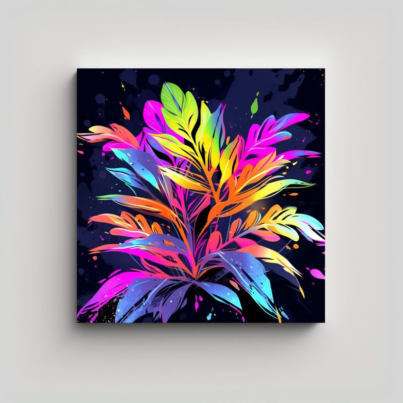 GENERICO - Cuadros Decorativos Estilo Neonoir Con Colores 80x80 Cm