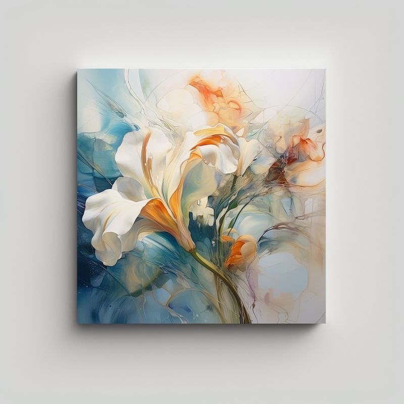 GENERICO - Pintura Acuarela Intensa Lienzo Hermoso 90x90 Cm