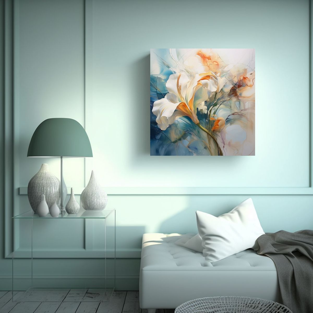 GENERICO - Pintura Acuarela Intensa Lienzo Hermoso 90x90 Cm