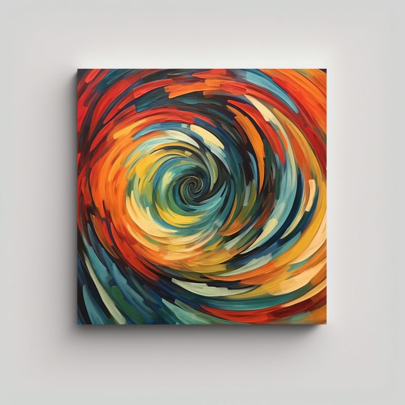 GENERICO - Lienzo Vanguardia Estrellados: Composición De 90x90 Cm