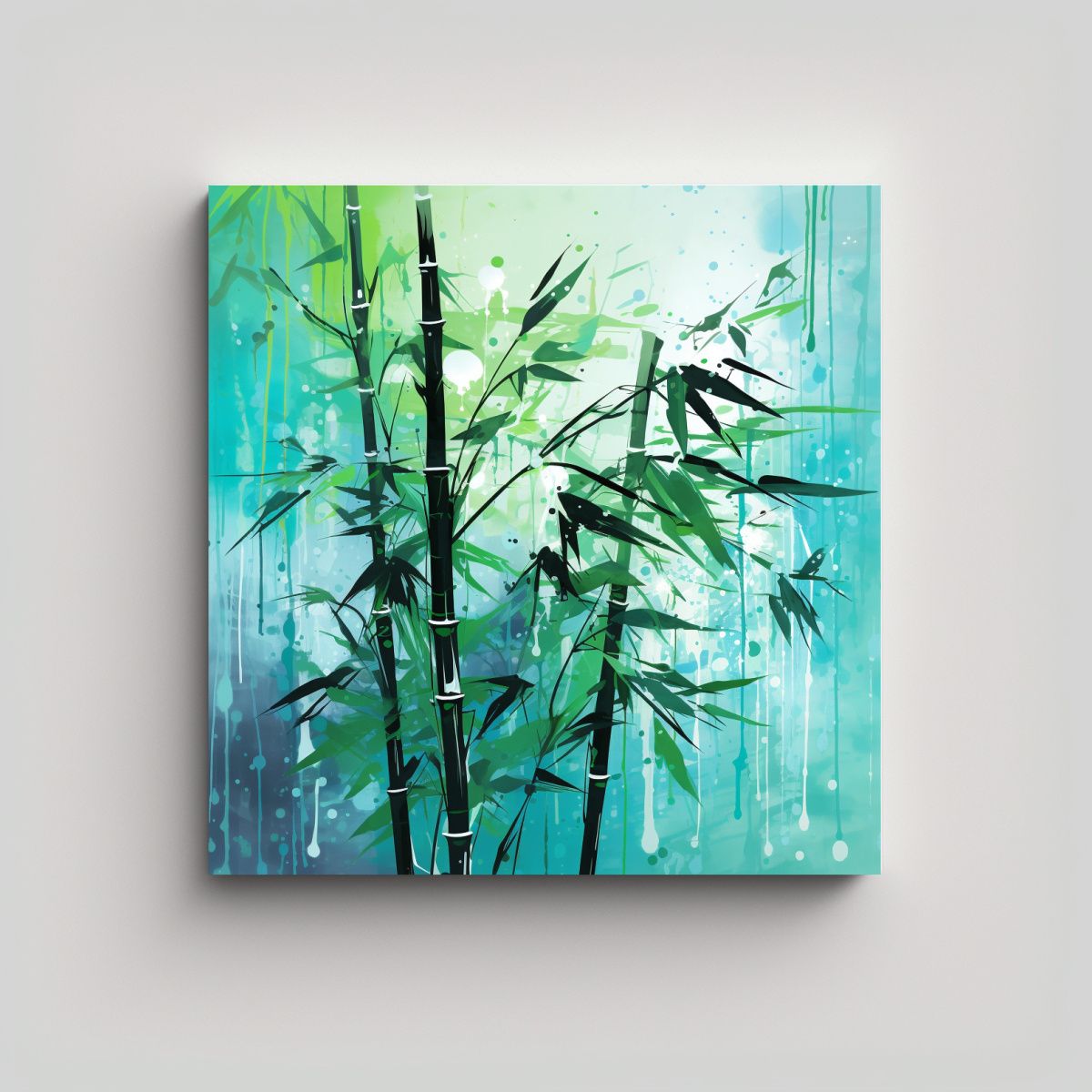 GENERICO - Cuadro En Bastidor Representativo De Bambú En 50x50 Cm