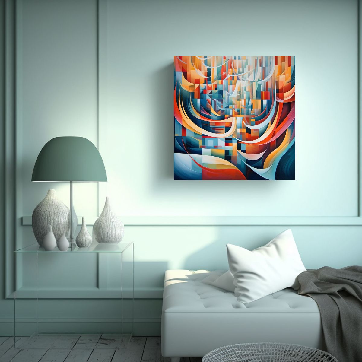 GENERICO - Cuadro Abstracto De Alta Calidad: Stalin Y El 60x60 Cm