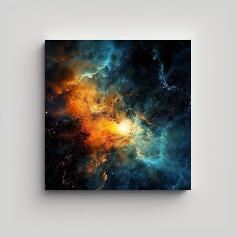 GENERICO - Pintura Decorativa Universo En Colores Maestros 90x90 Cm