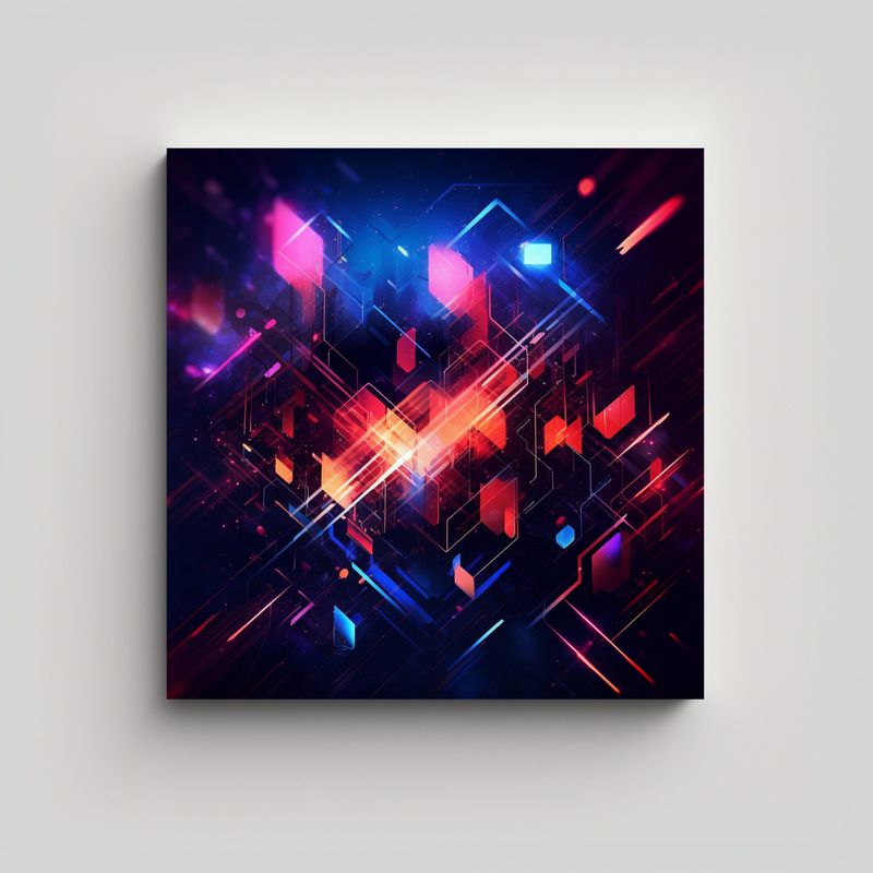 GENERICO - Fondo Abstracto Adorable Para Evento De Tech House 80x80 Cm