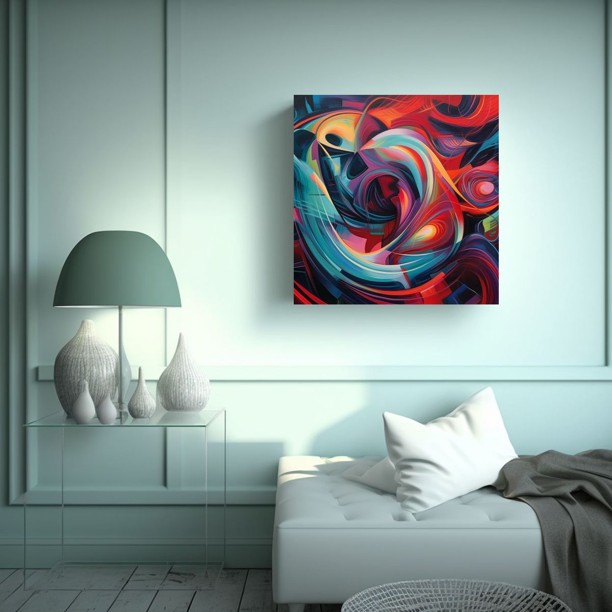 GENERICO - Pintura Decorativa Arte De Pared Expresión 90x90 Cm