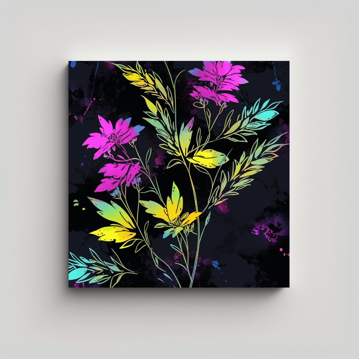 GENERICO - Pinturas Decorativas Neonoir Con Colores 80x80 Cm