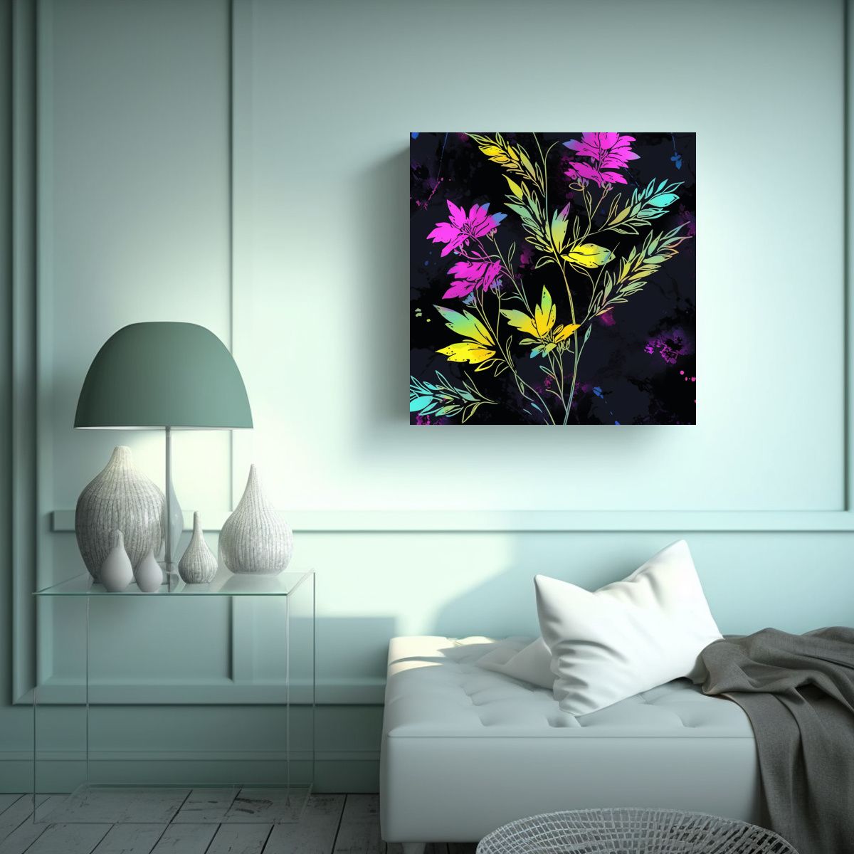 GENERICO - Pinturas Decorativas Neonoir Con Colores 80x80 Cm
