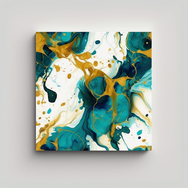GENERICO - Pintura Decorativa Abstracta De Remolinos De 70x70 Cm
