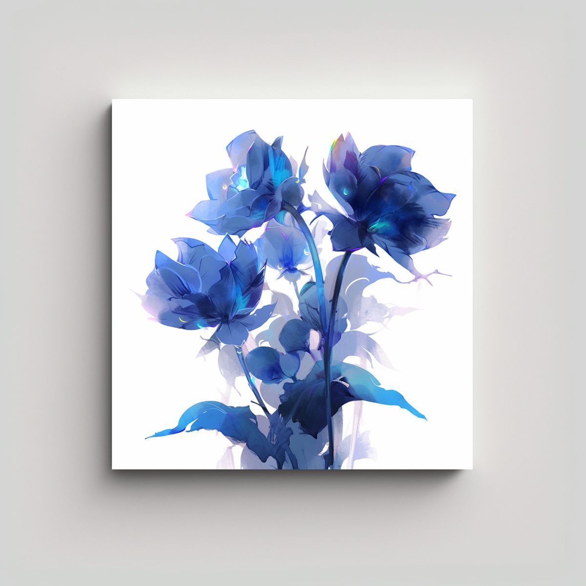 GENERICO - Cuadro Movimiento Simple Acuarelas Colores 80x80 Cm