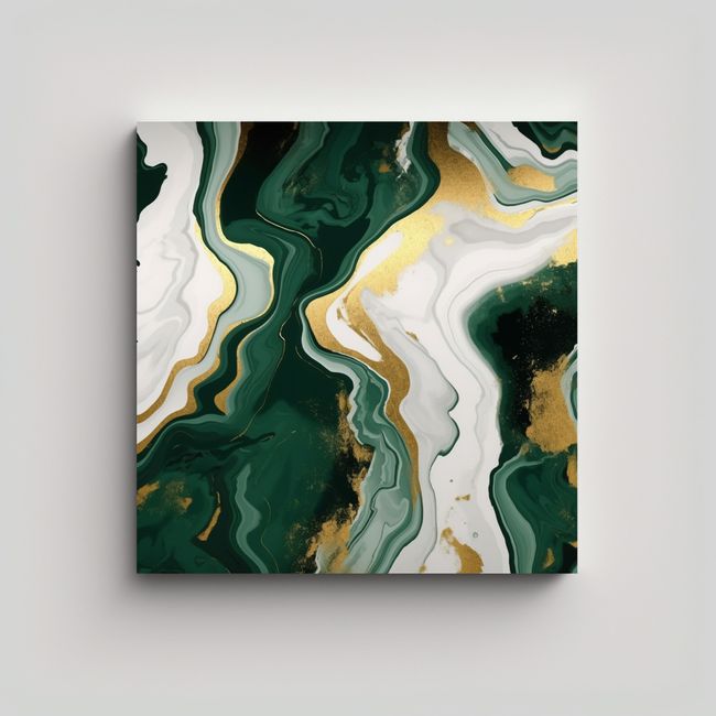 GENERICO - Pintura Lienzo Sublimado Comedor Patrón Piedra 90x90 Cm