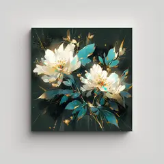 GENERICO - Cuadro De Pared Con Imagen De Colores Turquesa Y 70x70 Cm