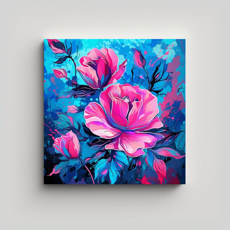 GENERICO - Cuadro Decorativo Estilo Neonoir En Bastidor 80x80 Cm