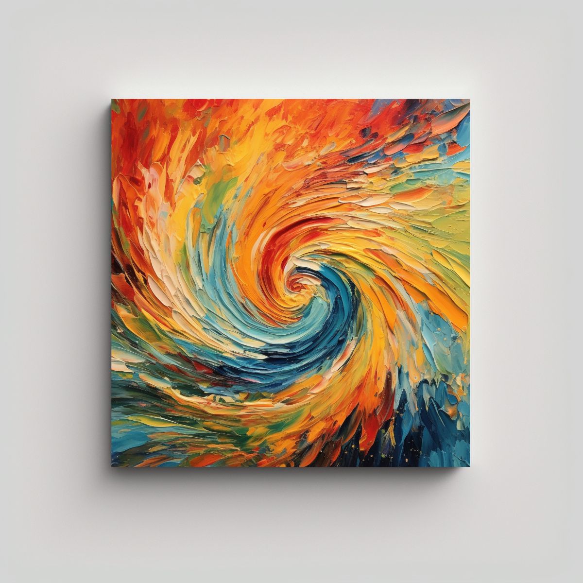 GENERICO - Cuadro Abstracto En Lienzo: Originalidad Visual 90x90 Cm