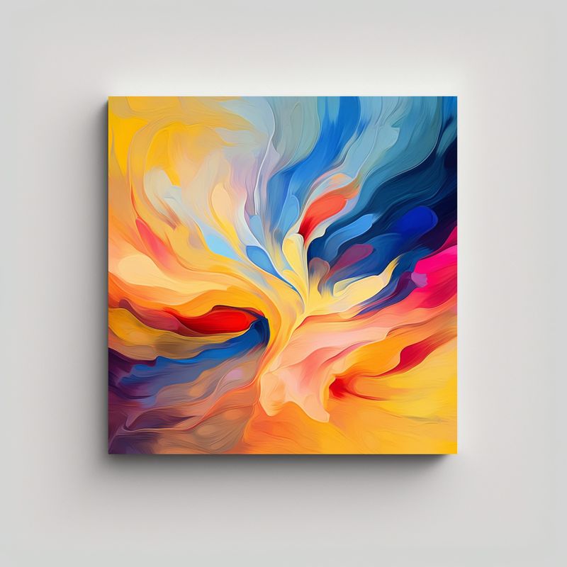 GENERICO - Tela En Bastidor Inspirada En La Pintura 60x60 Cm