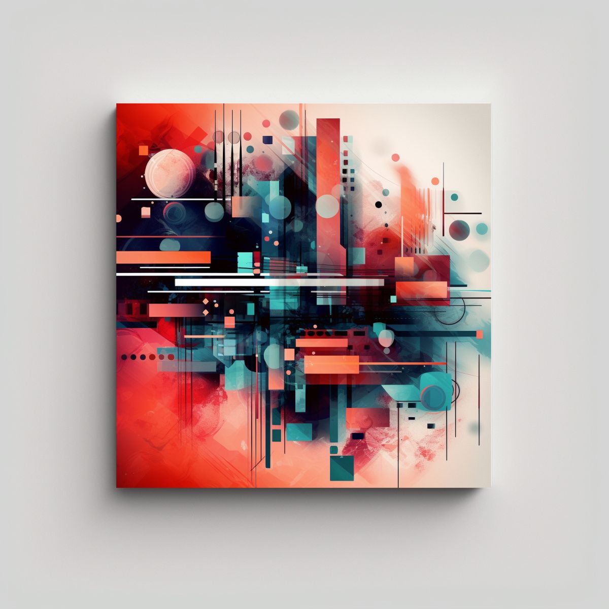 GENERICO - Pintura Decorativa Moderna De Tecnología Y Arte 90x90 Cm