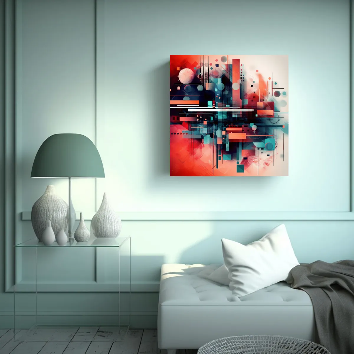 GENERICO - Pintura Decorativa Moderna De Tecnología Y Arte 80x80 Cm