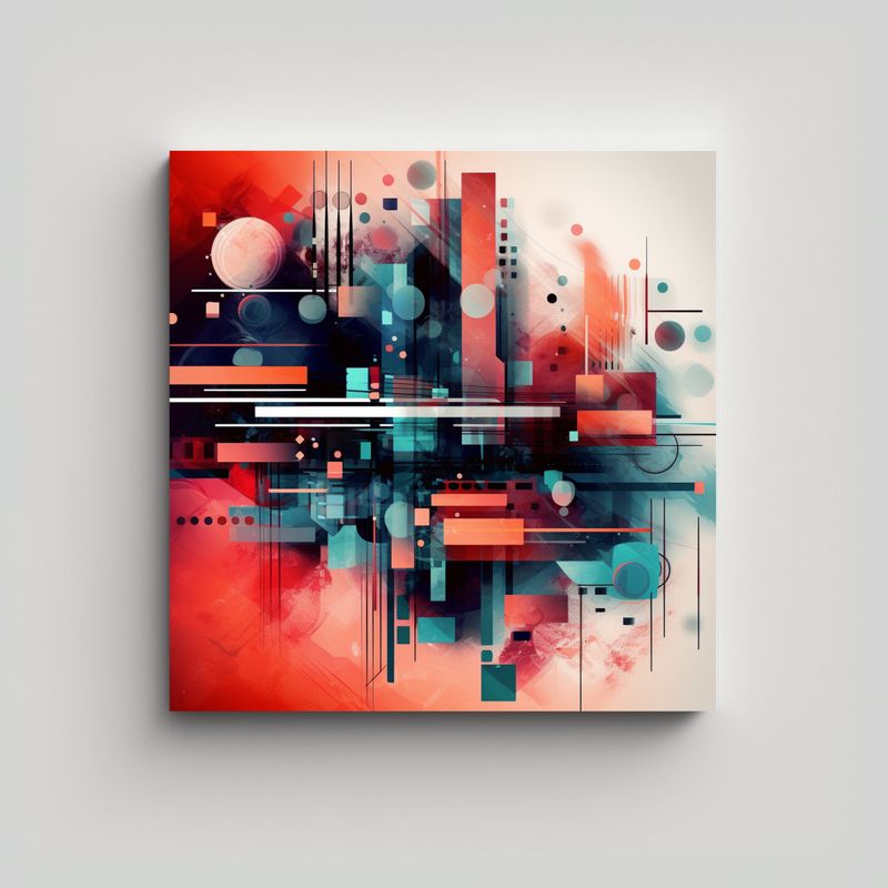 GENERICO - Pintura Decorativa Moderna De Tecnología Y Arte 50x50 Cm