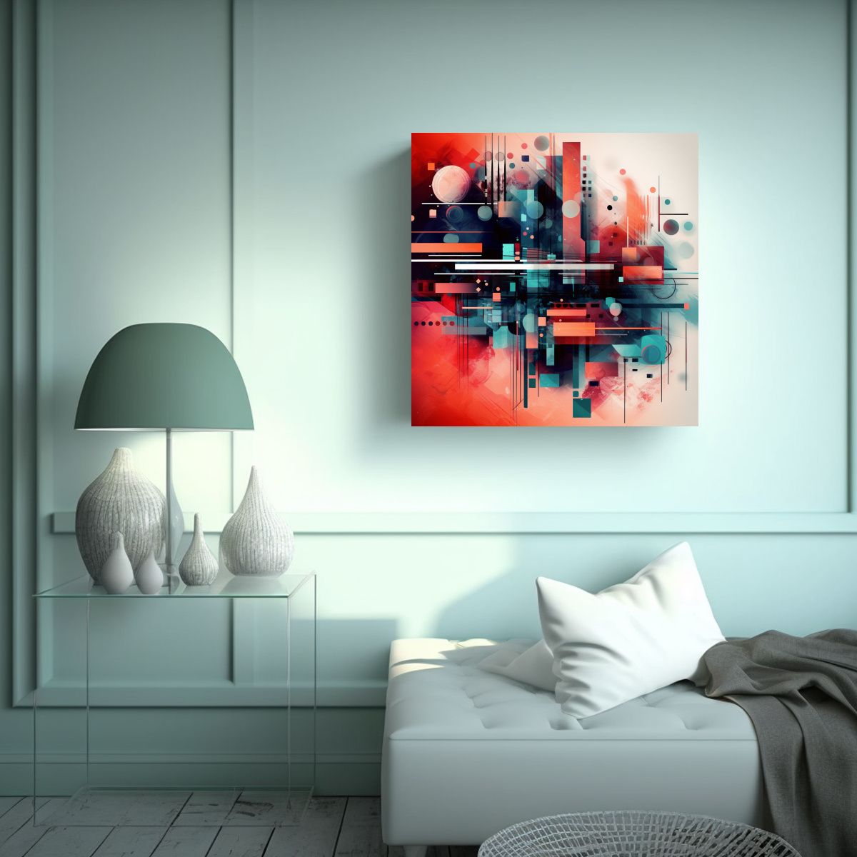 GENERICO - Pintura Decorativa Moderna De Tecnología Y Arte 50x50 Cm