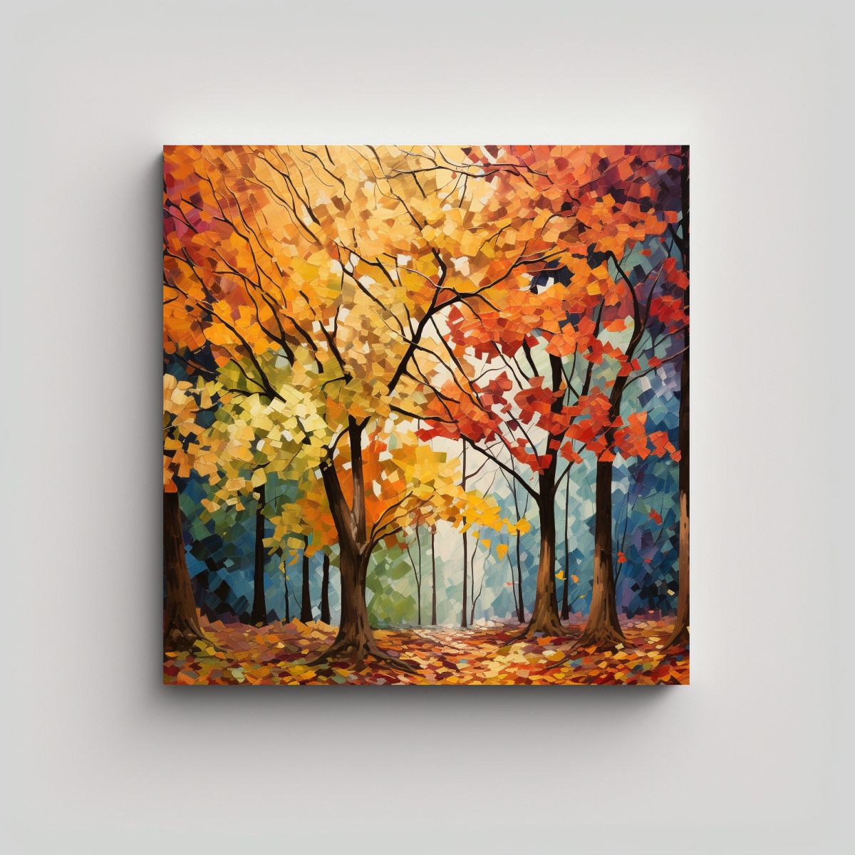 GENERICO - Pintura Abstracta De Arce Vision A Detalle De 70x70 Cm