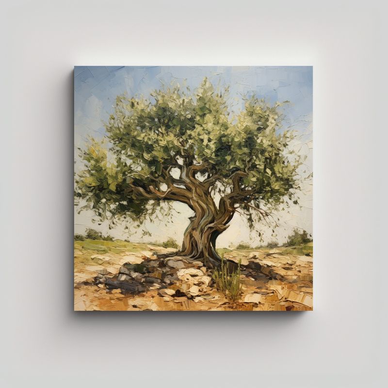 GENERICO - Lienzo Vanguardia Ambiente Olivo Pintura 60x60 Cm