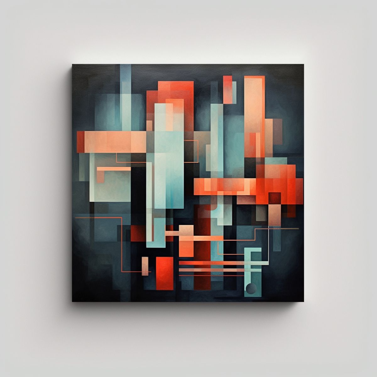 GENERICO - Cuadro Moderno De Pintura Al óleo Floral Con 80x80 Cm