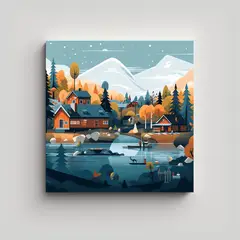 GENERICO - Cuadro Cuadro Elegancia Norrland Suecia Norte Nf 60x60 Cm