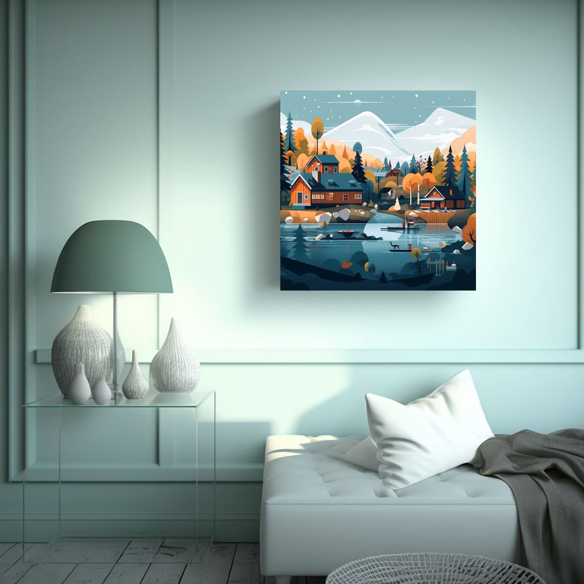 GENERICO - Cuadro Cuadro Elegancia Norrland Suecia Norte Nf 80x80 Cm