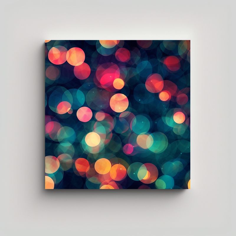 GENERICO - Cuadro Decorativo Con Imagen De Habitación Bokeh 80x80 Cm