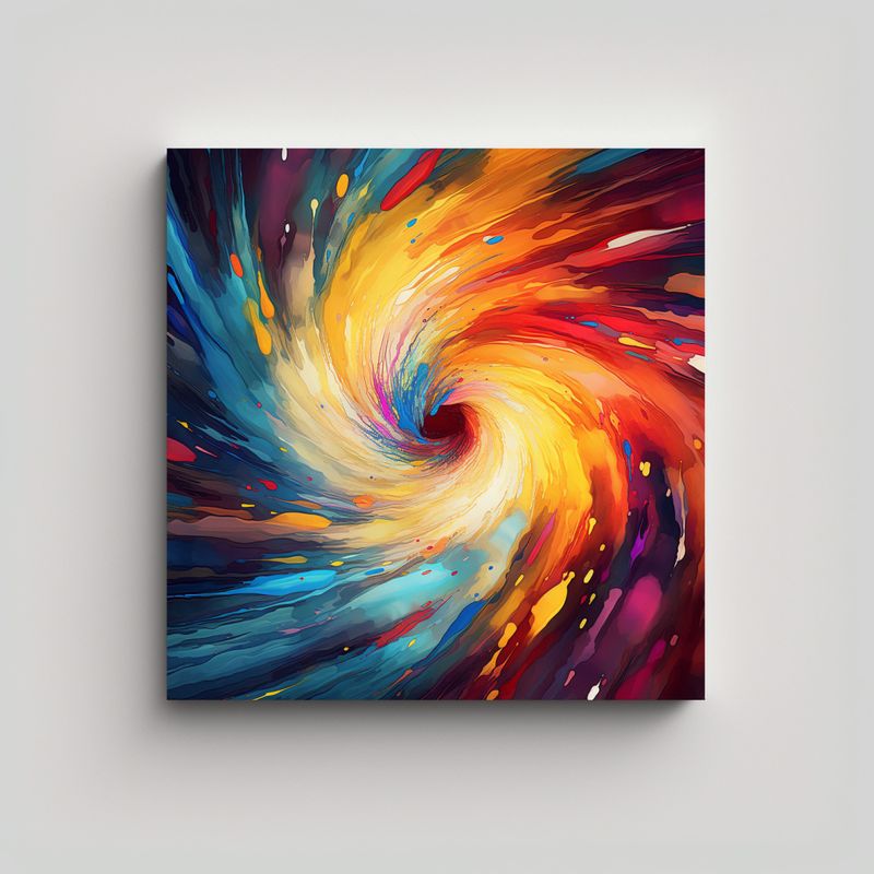 GENERICO - Fondo Abstracto Con Colores Calmantes En Lienzo 80x80 Cm