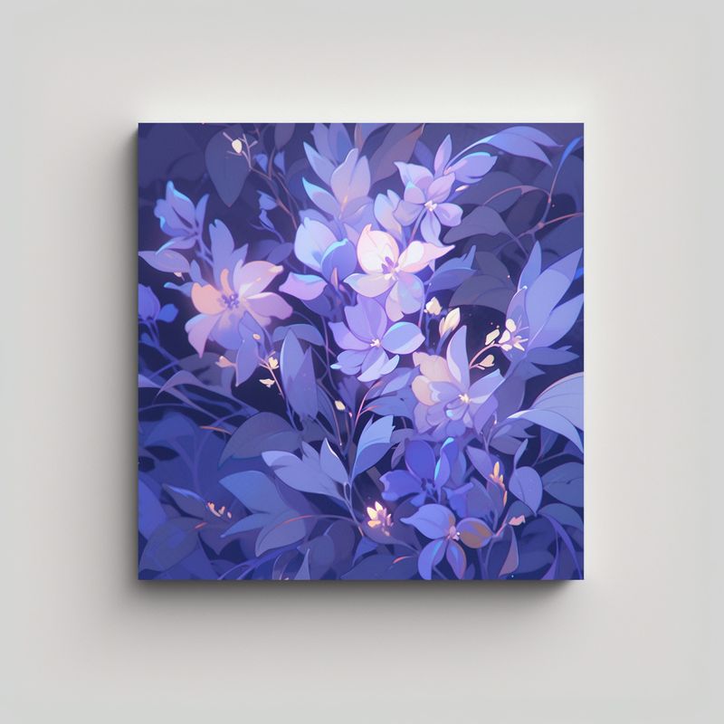 GENERICO - Arte Moderno Dimensiones Púrpura Y Azul 90x90 Cm