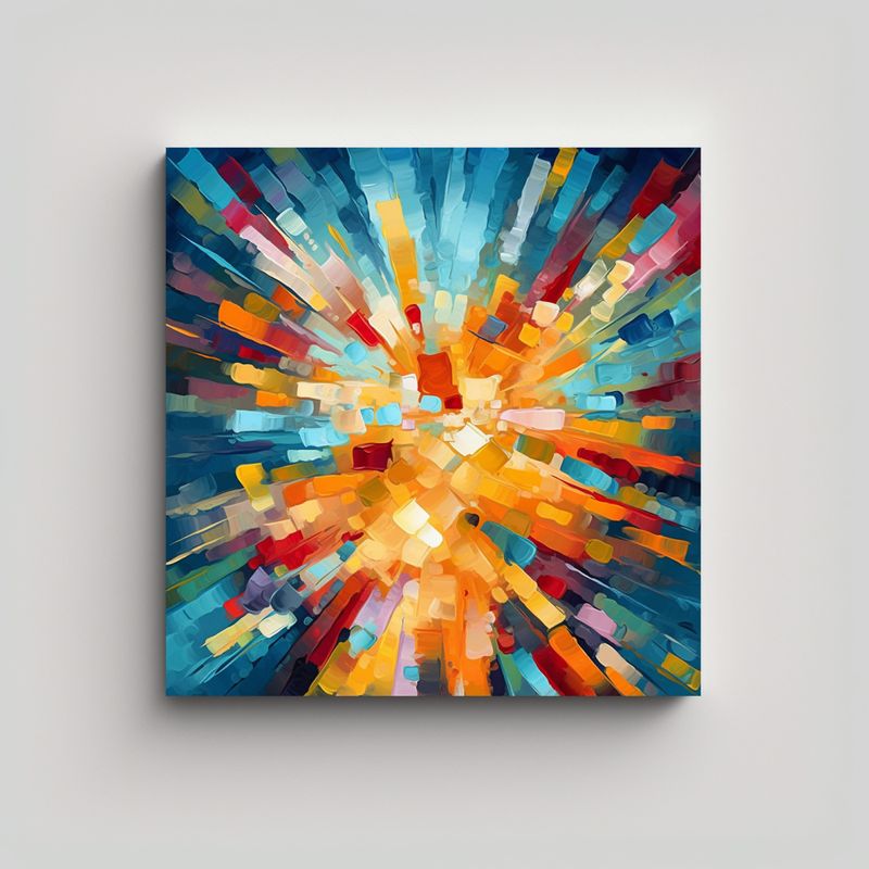 GENERICO - Arte Patron Intenso Full Color Cuadros 60x60 Cm