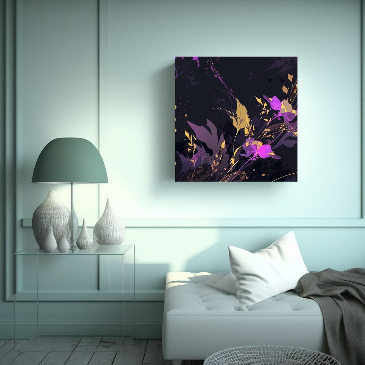 GENERICO - Arte De Pared Diseño Fantasía Púrpura Y 80x80 Cm