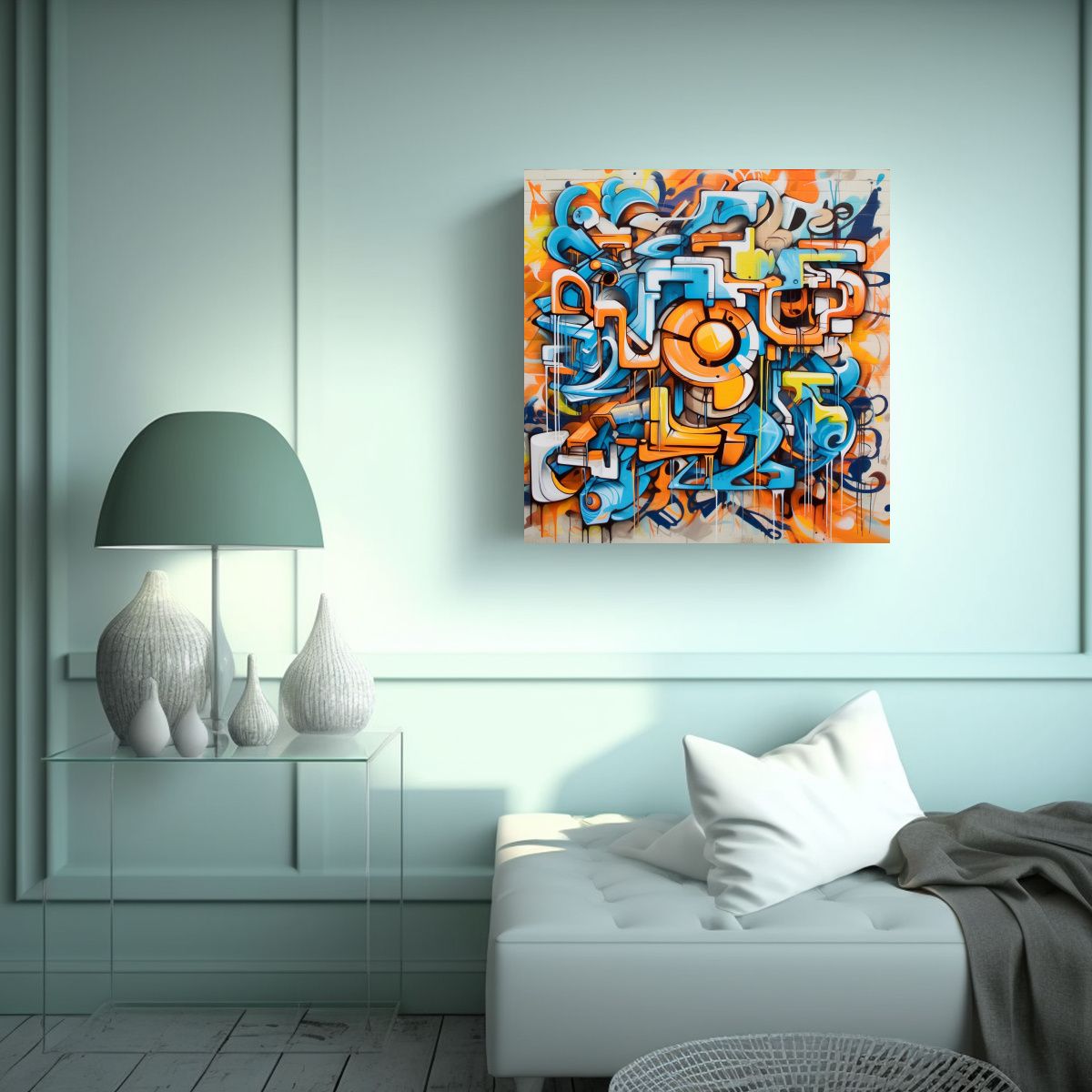 GENERICO - Pintura Decorativa En Bastidor Inspiración 80x80 Cm