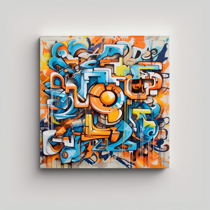 GENERICO - Pintura Decorativa En Bastidor Inspiración 50x50 Cm