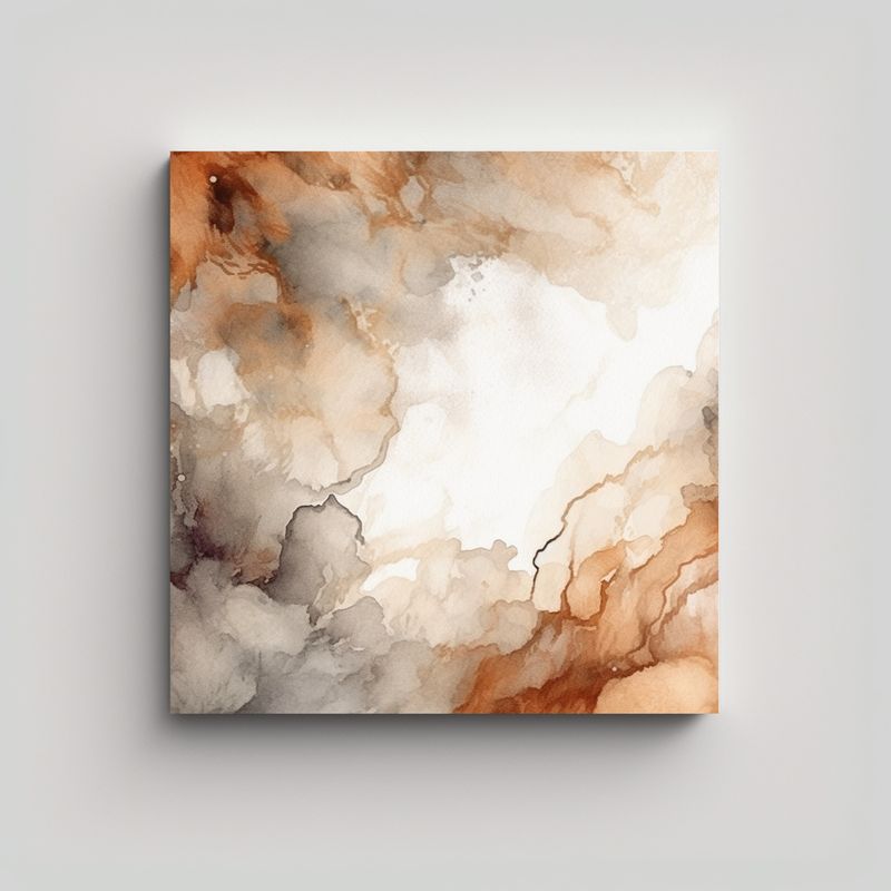 GENERICO - Pinturas Decorativas Neutrales En Acuarela 80x80 Cm