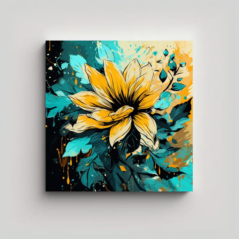 GENERICO - Cuadros De Decoración En Tonos Amarillo Y 50x50 Cm