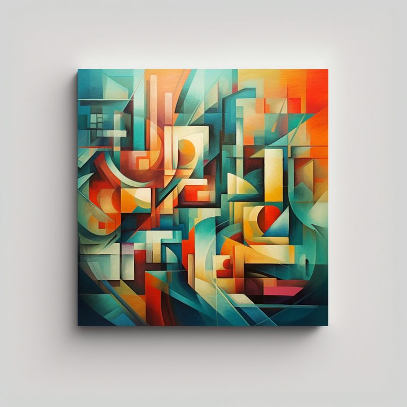 GENERICO - Pinturas Decorativas De Arte Abstracto Con Textura 90x90 Cm