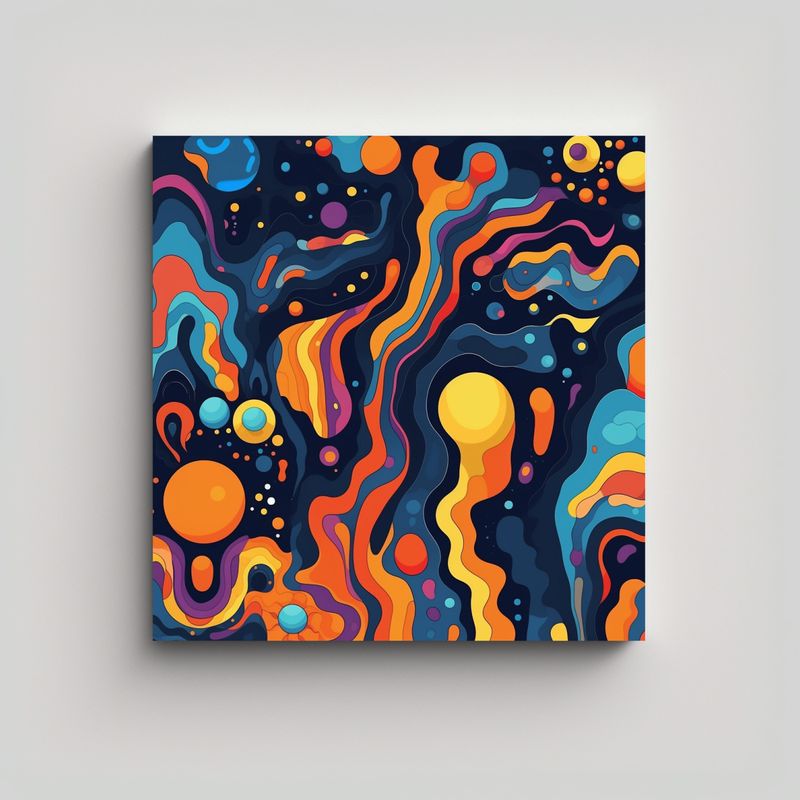 GENERICO - Pinturas Decorativas De Lienzo Con Patrones De 80x80 Cm