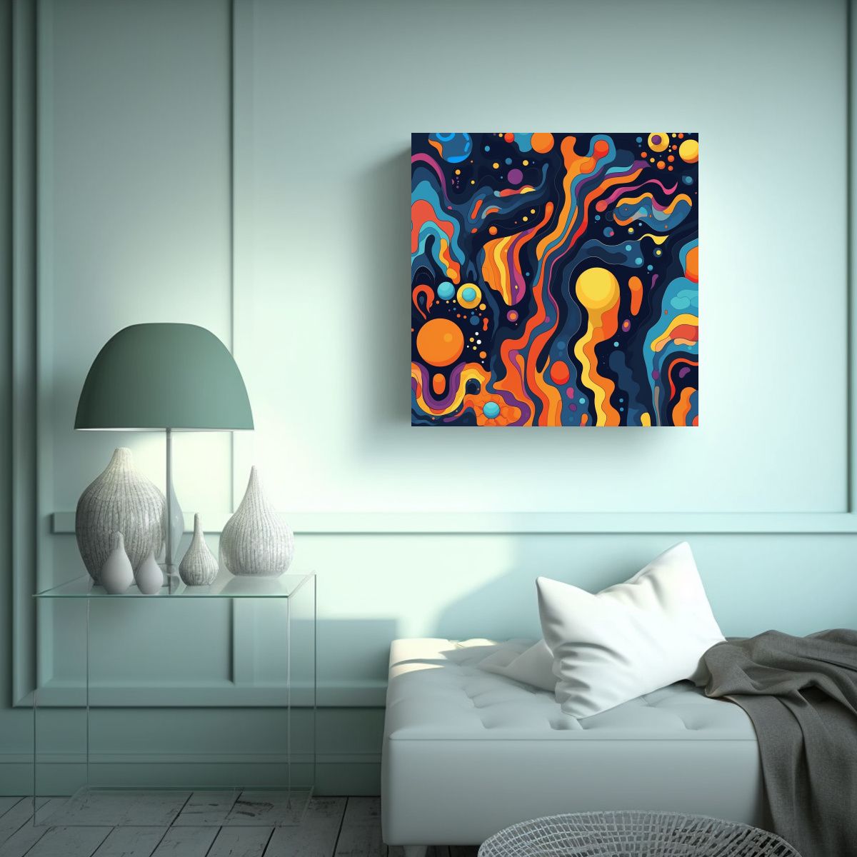 GENERICO - Pinturas Decorativas De Lienzo Con Patrones De 50x50 Cm