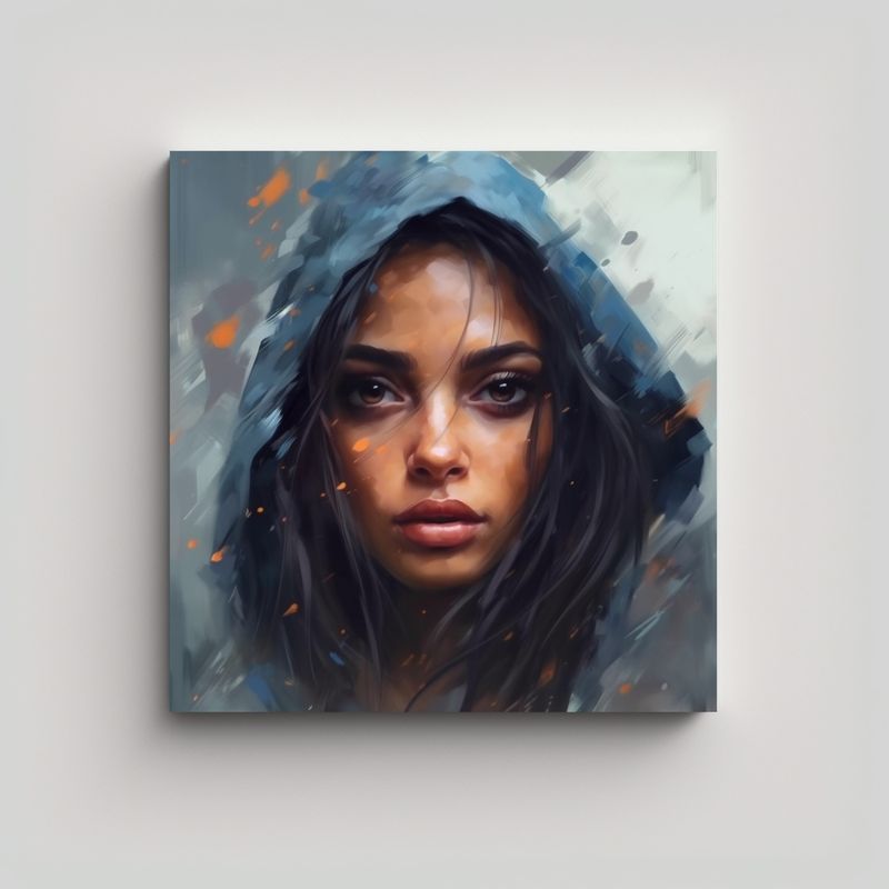 GENERICO - Cuadro Moderno Belleza Femenina Con Intensidad 60x60 Cm