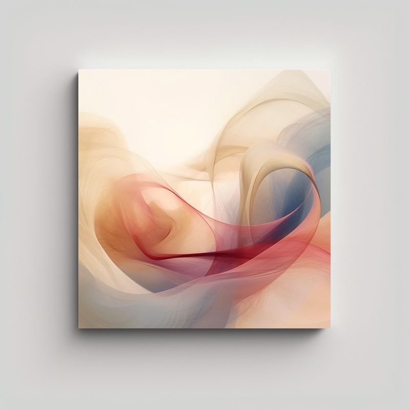 GENERICO - Pintura Abstracta En Bastidor Para Comedor, 60x60 Cm