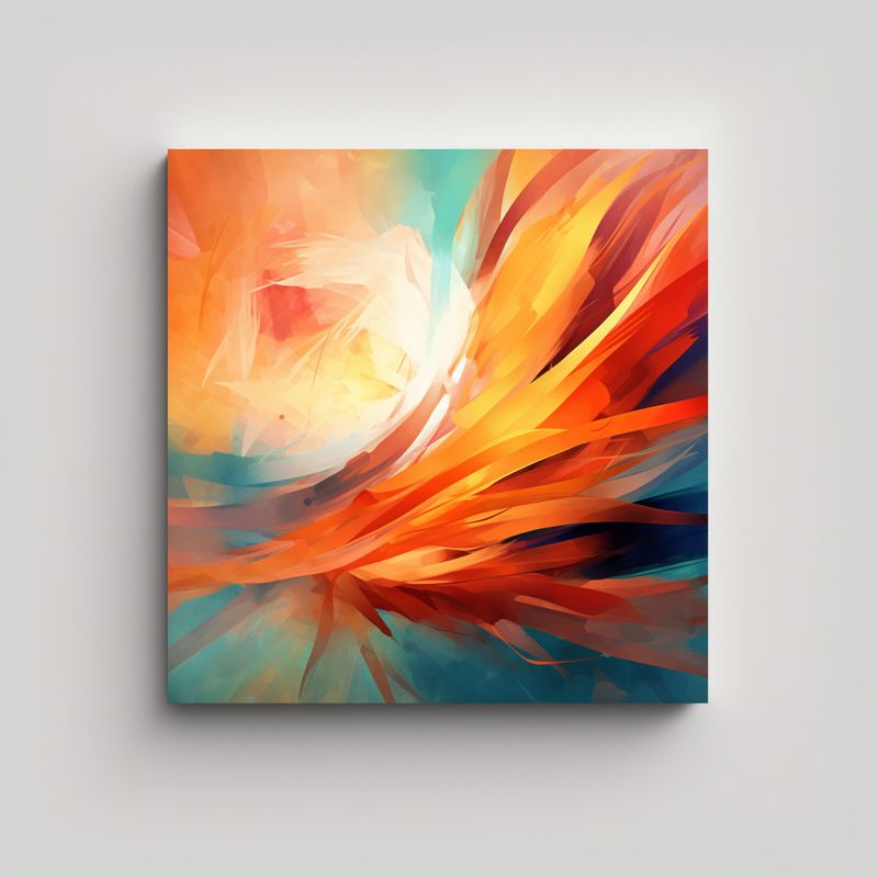 GENERICO - Pinturas De Fondo Abstracto Vanguardista Y 70x70 Cm