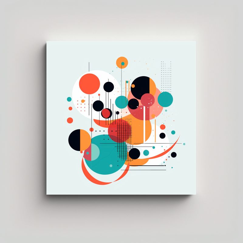 GENERICO - 1 Cuadro Tema Impacto Visual Diseño Abstracto 90x90 Cm