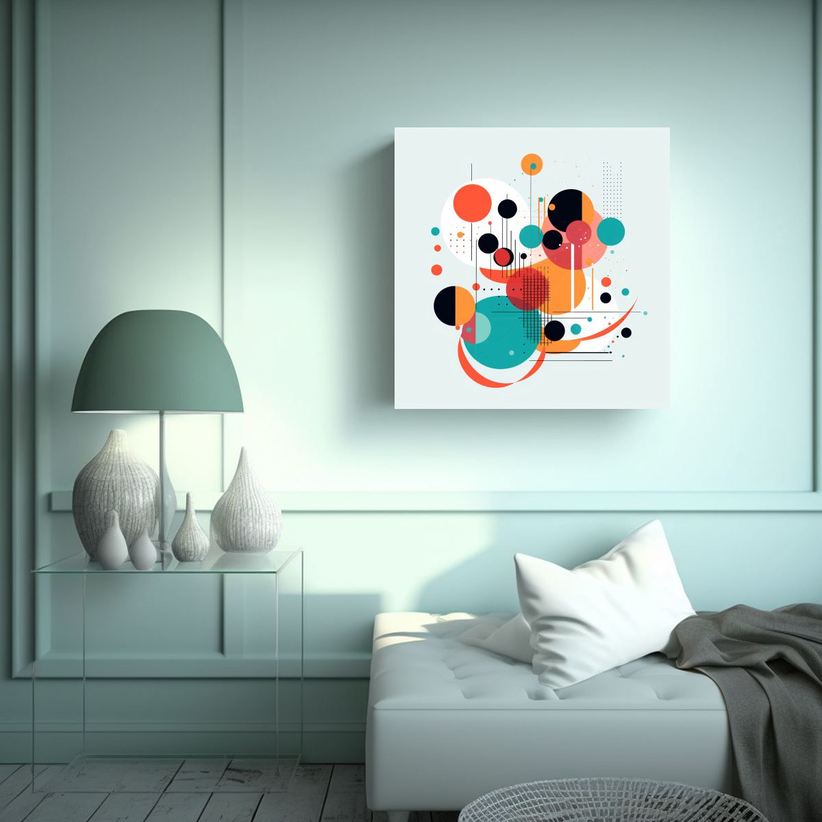 GENERICO - 1 Cuadro Tema Impacto Visual Diseño Abstracto 80x80 Cm