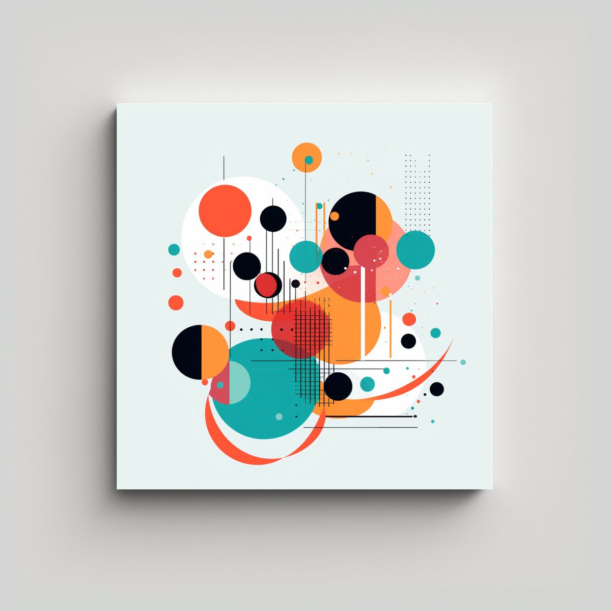 GENERICO - 1 Cuadro Tema Impacto Visual Diseño Abstracto 50x50 Cm