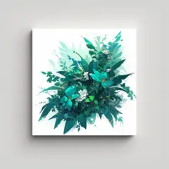 GENERICO - Pinturas Decorativas Green Y Turquoise En Alta 90x90 Cm