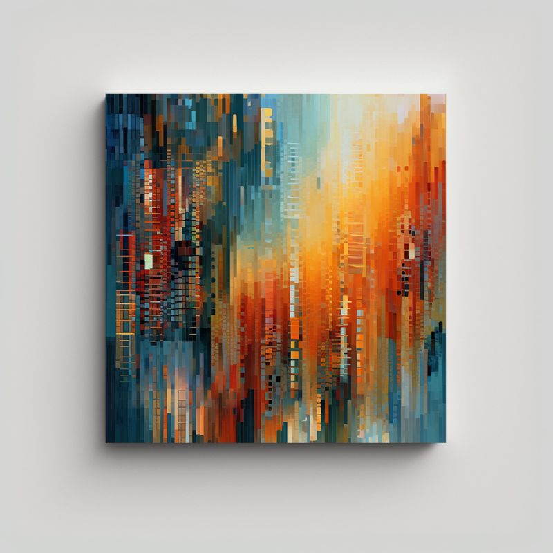 GENERICO - Obra Impactante Imagen Abstracta Estilo 70x70 Cm