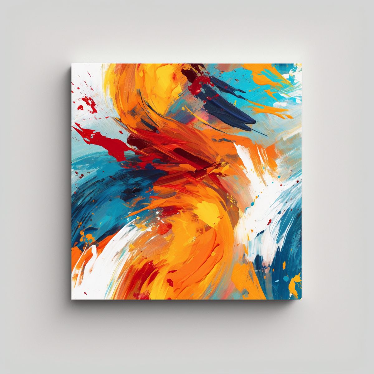 GENERICO - Cuadro Abstracto De Líneas Finas Para Decorar Tu 90x90 Cm