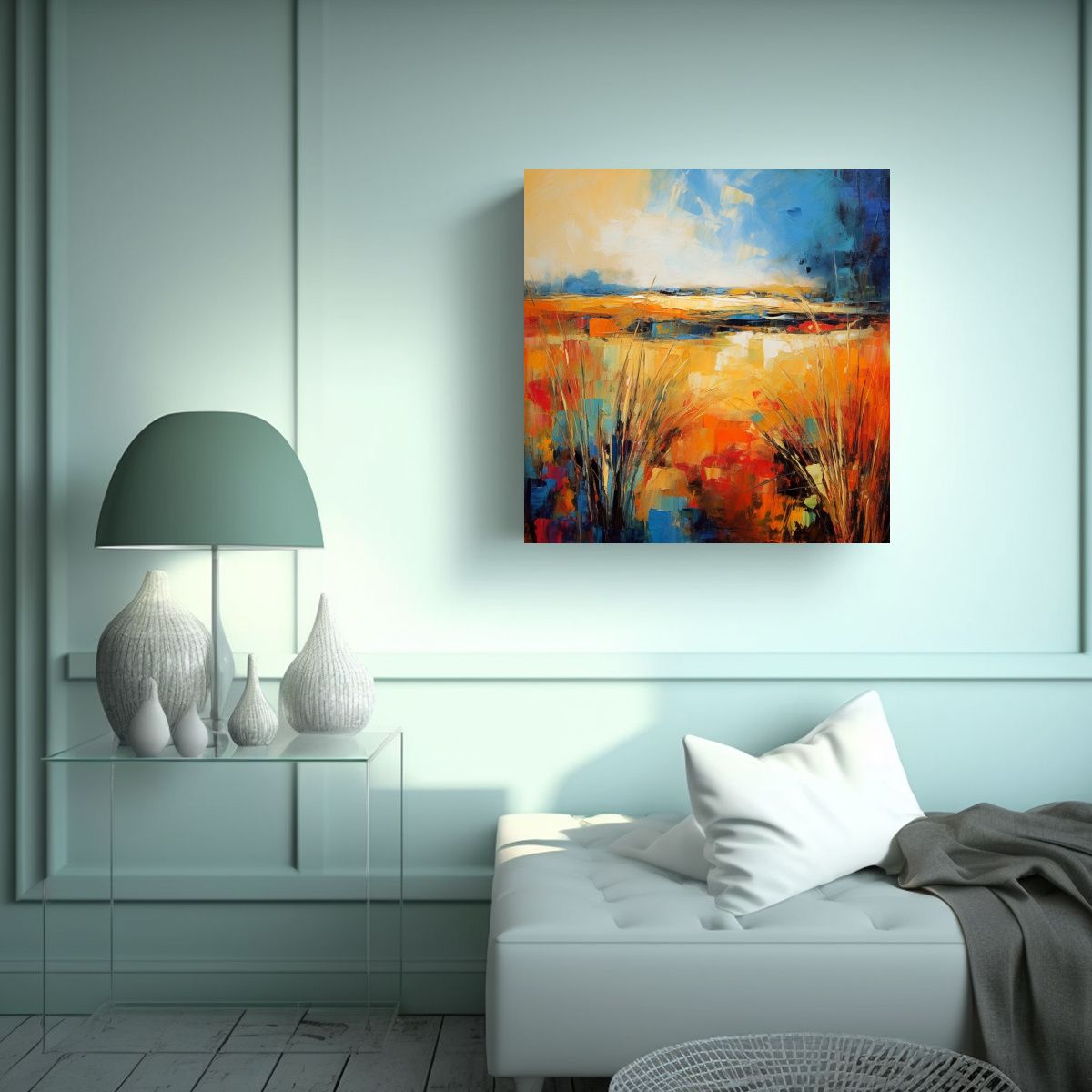 GENERICO - Pintura Decorativa En Bastidor De Alta Calidad 80x80 Cm.